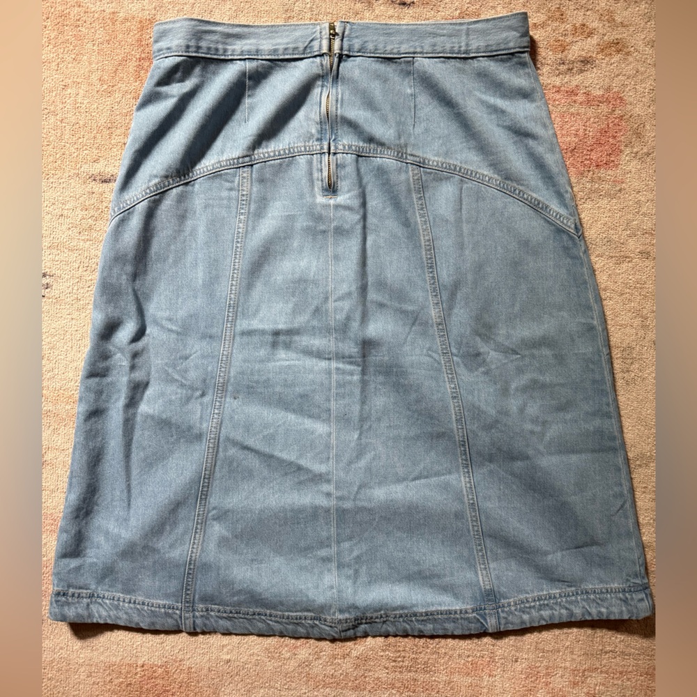 Old Navy Midrise Denim Midi Skirt - Picture 3 of 5